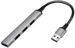 USB 3.0, 4-port slim hub with aluminum housing