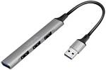 USB 3.0, 4-port slim hub with aluminum housing