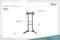 'TV trolley for 37-70 inch televisions with screen mounting, height adjustment, shelf and castors.'
