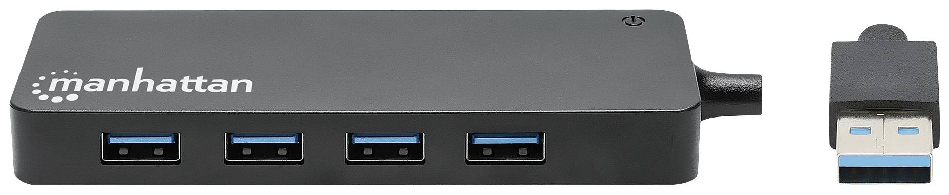 Manhattan 168403 USB hub USB A (USB 3.2 1st gen) Black 168403-1