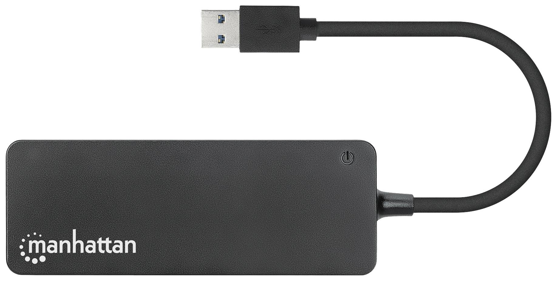 Manhattan 168403 USB hub USB A (USB 3.2 1st gen) Black 168403-2