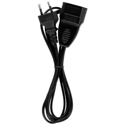Power cable with EU plug and C13 socket. Suitable for computers and electronic devices.