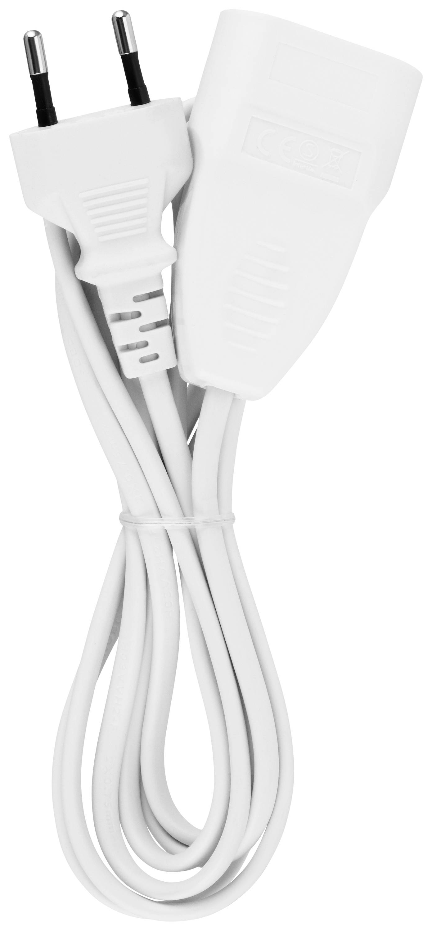 Image of REV 00128010 Current Cable extension 2.5 A White 2 m H03VV-F 2X 0,75 mm²
