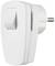 White socket intermediate adapters with toggle switch and European plug, for controlling electrical devices.