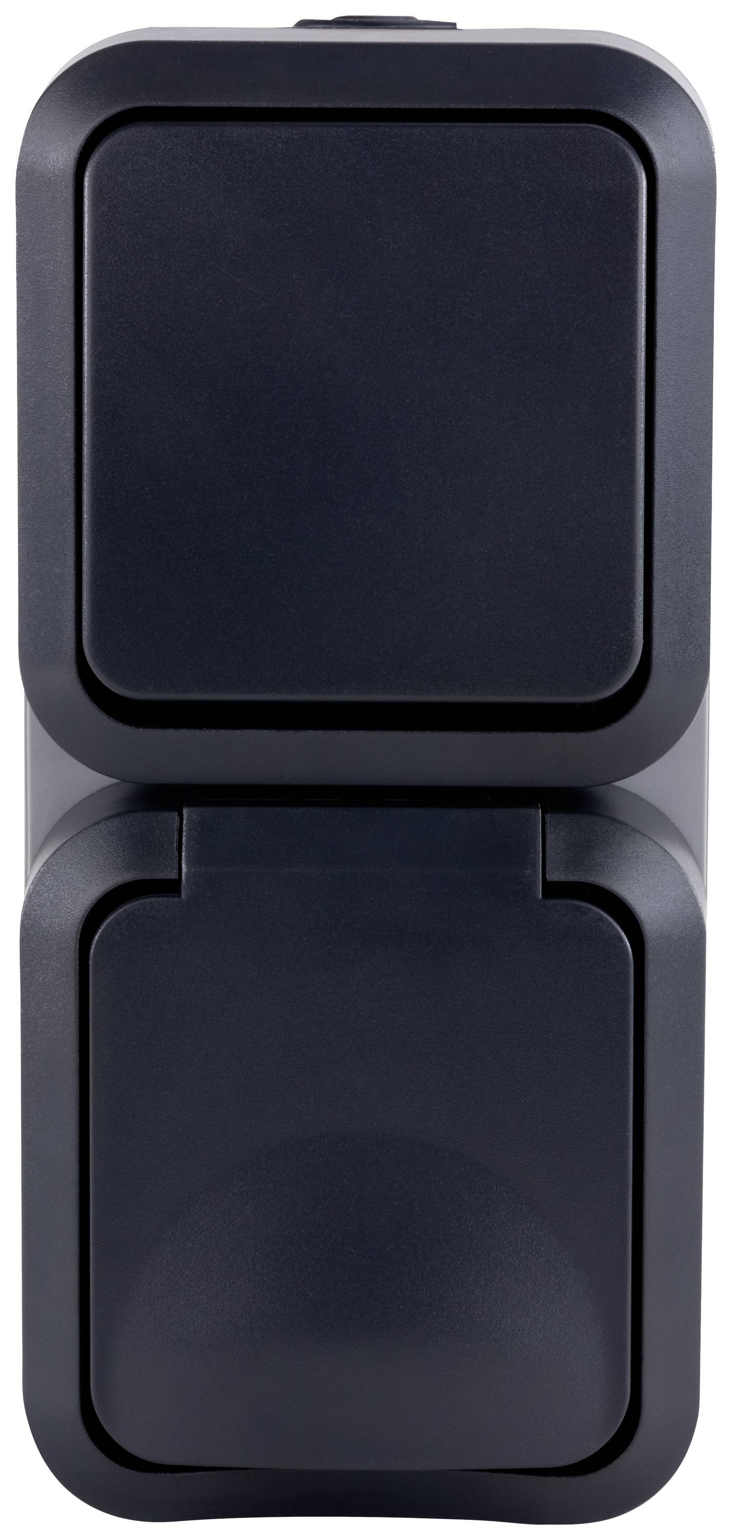 REV Complete Switch/socket combo AquaStorm Light grey, Black 0004860400