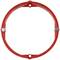 Red plastic ring with four screw holes.