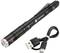 Black torch by TOOLCRAFT with USB charging cable.