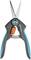 Garden shears with a grey, orange-blue handle and silver blade. Suitable for cutting plants and garden work.