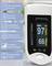 Pulse oximeter with LCD display shows 97% SpO2 and 68 PRbpm. Functions: Instant measurement, one-button operation, standby mode.