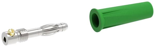 Electro PJP 1060-C-CD1-V Banana plug Plug, straight Pin diameter: 4 mm Green 1 pc(s) Piece