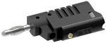 Black Ø4mm stable banana plug, M3 screw connection