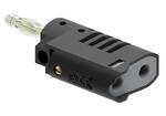 Black Ø4mm stable banana plug, M3 screw connection