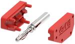 Ø2mm stackable plug, solder terminal, red