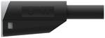 Test lead with Ø4mm Stackable plug, PVC 0.75mm², 1.0m, Black