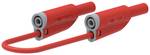 Test lead with Ø4mm stackable plug, PVC 0,75MM2, 25cm, Red