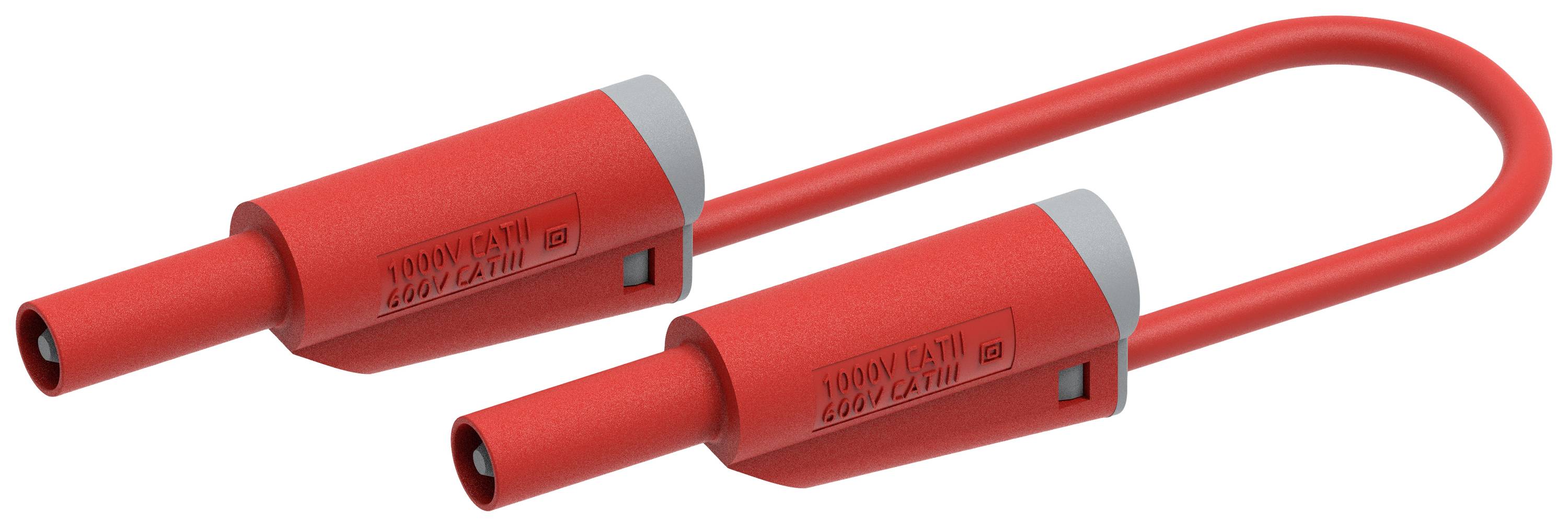 Electro PJP 2610-IEC-CD1-50R Test lead Banana jack 4 mm Banana jack 4 mm 50 cm Red 1 pc(s)-1