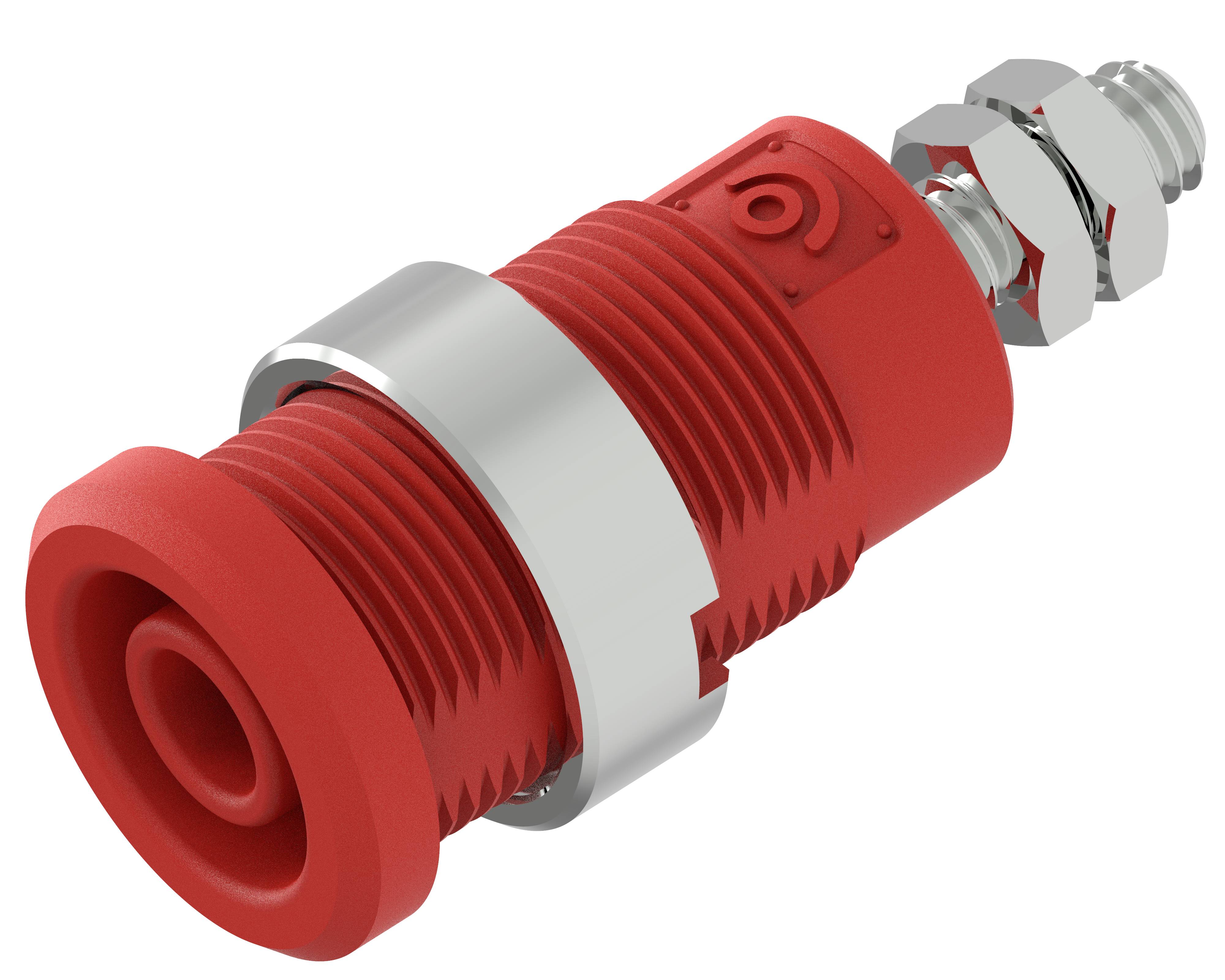 Rotary pneumatic coupling with metal threading, suitable for compressed air systems, isolated on white background.