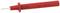 A red voltage tester pen with a metal tip and knurled grip, suitable for testing electrical circuits for voltage.