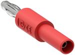 Connector Ø4mm Plug-Ø2mm socket, red
