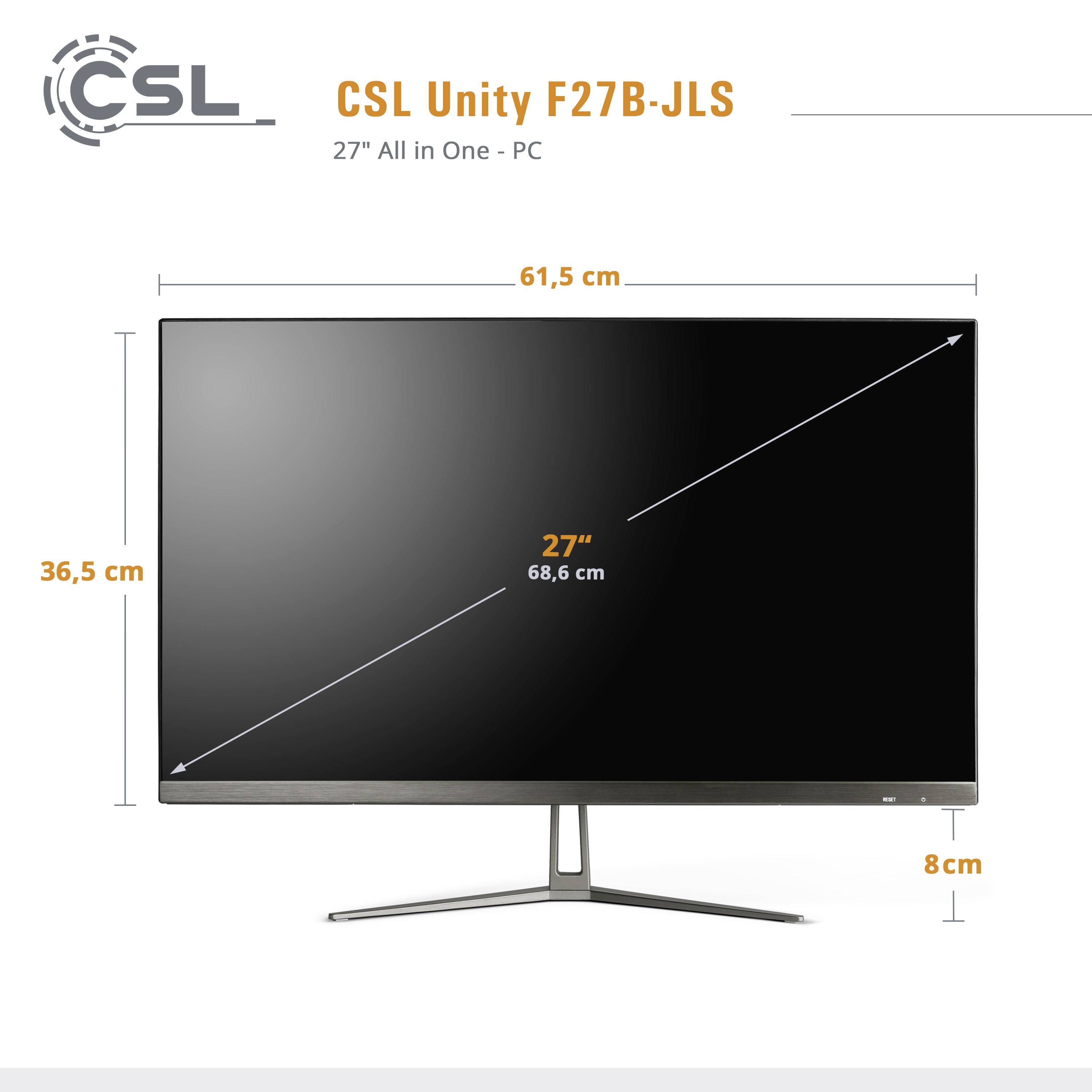 CSL Computer All-in-one PC Unity F27B-JLS 68.6 cm (27 inch) Full HD Intel® Pentium® N6000 3.3 GHz 8 GB RAM 256 GB SSD In-3