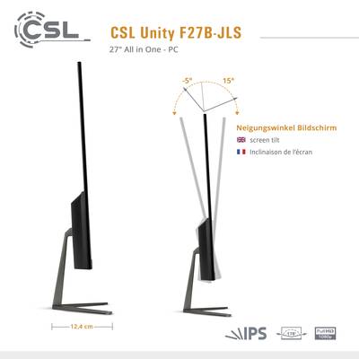 CSL Computer All-in-one PC Unity F27B-JLS 68.6 cm (27 inch) Full HD Intel® Pentium® N6000 3.3 GHz 8 GB RAM 256 GB SSD In-4