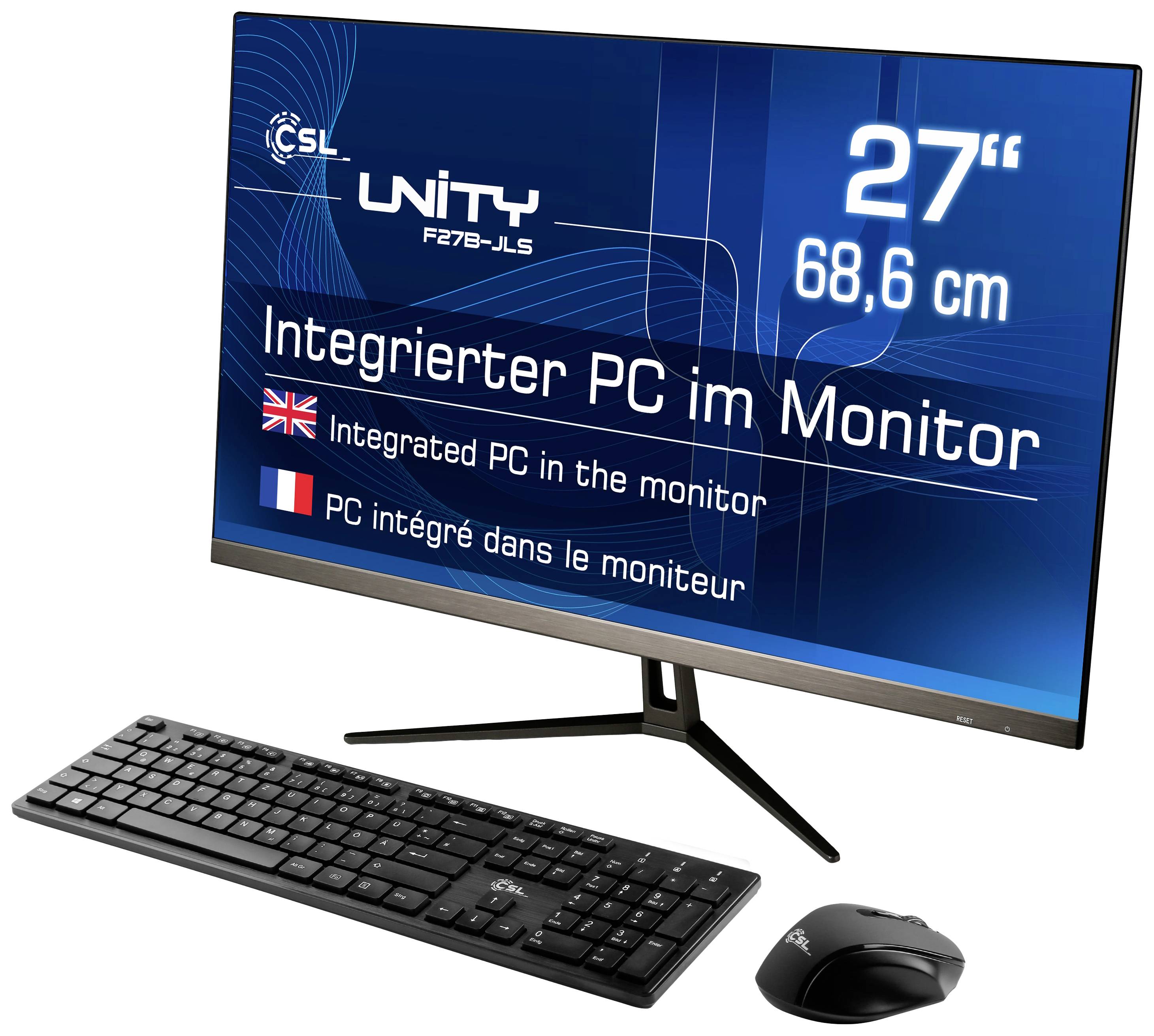 CSL Computer All-in-one PC Unity F27B-JLS 68.6 cm (27 inch) Full HD Intel® Pentium® N6000 3.3 GHz 8 GB RAM 256 GB SSD In-0