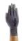 A hand is wearing a grey work glove with the inscription 'HyFlex', size 9. The glove provides protection and flexibility.