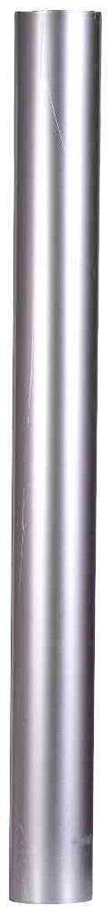 A silver, cylindrical metal rod with a smooth surface stands vertically and occupies most of the image.