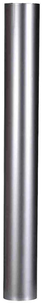 A gleaming, silver metal tube standing vertically.