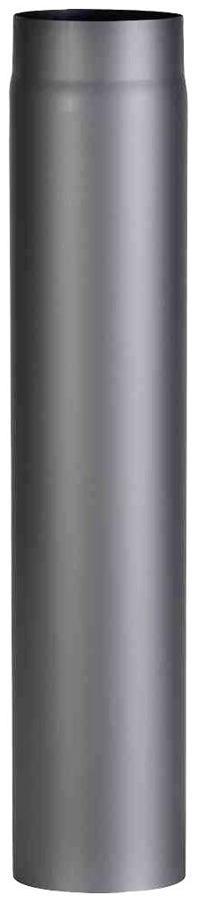 A long, grey cylindrical metal object, possibly a pipe or container, stands vertically upright.