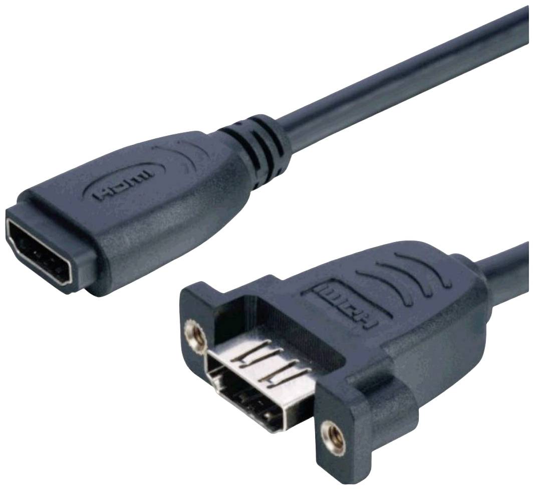 Lyndahl HDMI Adapter HDMI-A socket 0.3 m Black LKPK005-03 HDMI cable | Conrad.com