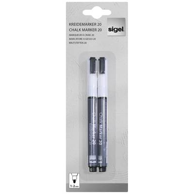 Sigel Chalk Marker for Magnetic Glass Boards Black