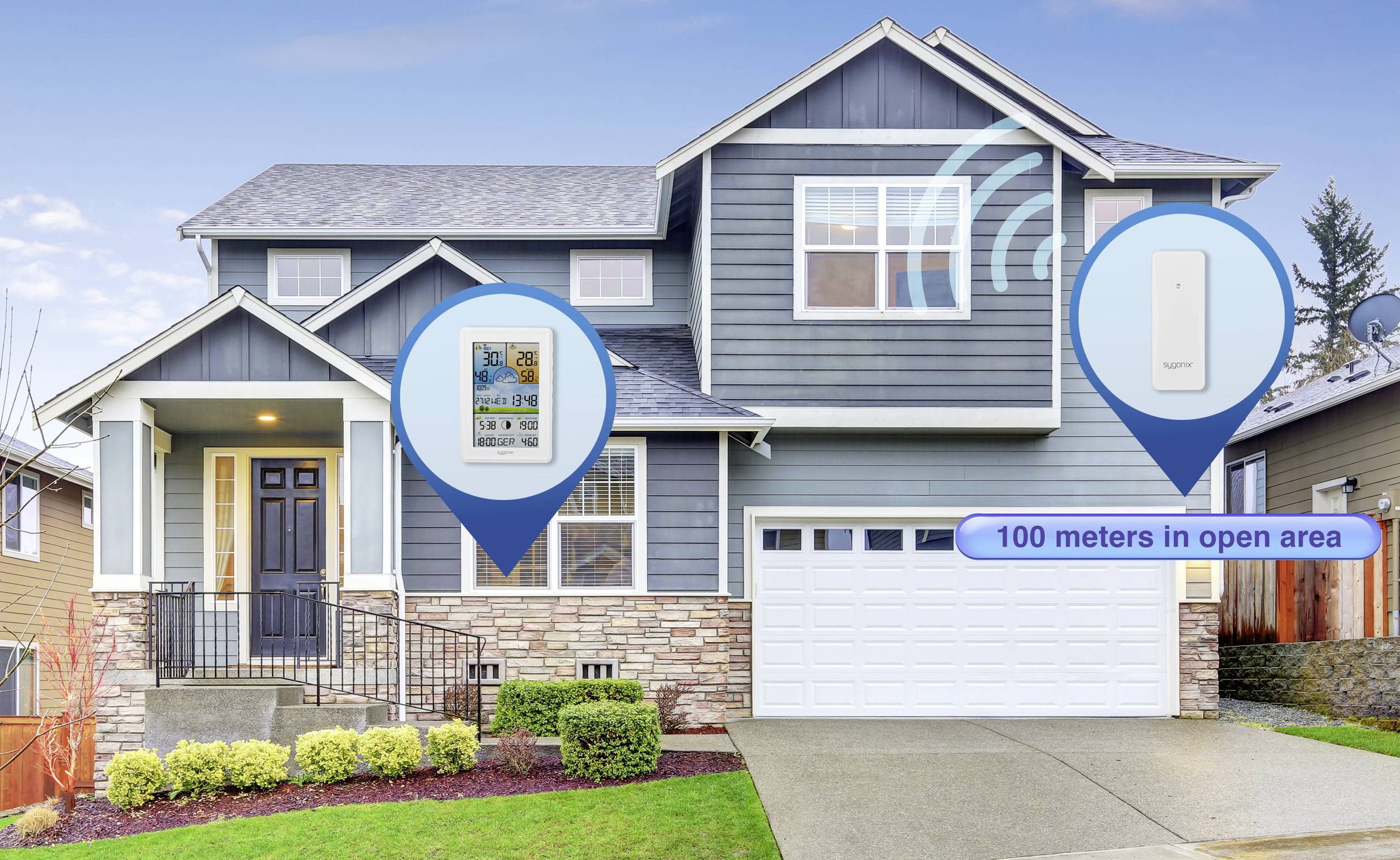 Sygonix SY-5509564 Digital weather station Forecasts for 12 to 24 hours Max. number of sensors 3 pc(s)