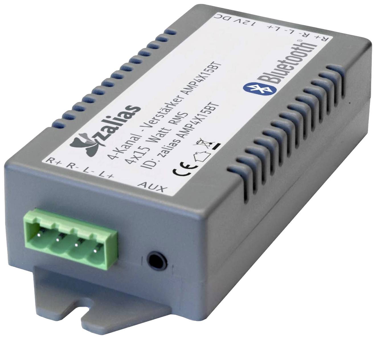 Lyndahl AMP4X15BT Stereo amplifier 4 x 30 W Grey Bluetooth®