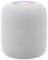 Intelligent speaker in a cylindrical shape with grey fabric covering and an illuminated top ring in multiple colours.