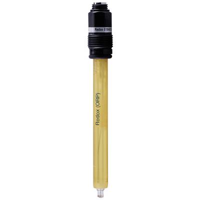 A redox ORP sensor with a black cap and yellow measuring rod, labelled 'Redox (ORP)'. Used for measuring redox potential.