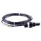 A sensor probe with cable, used for measuring electrical or physical data. The probe has a black, cylindrical body.