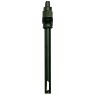 A black cylindrical component with threading, likely part of a tool or technical device.