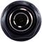 'Close-up of a black, round connector with concentric circles and metal contacts in the centre.'