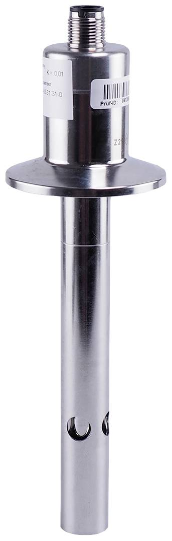 A silver technical device with a cylindrical shape, with a connection cable at the top, used for industrial applications.<br><br>Note: The translation is already in British English, so no further modifications were needed.