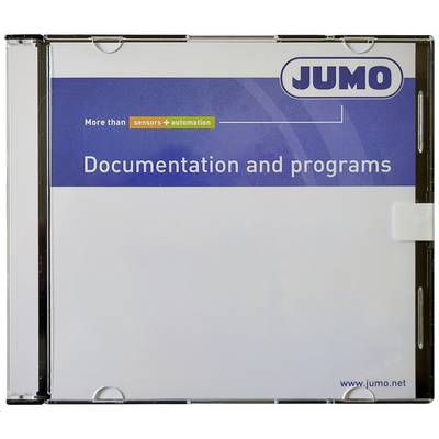 CD case with the inscription 'Documentation and programs' by Jumo, a provider of sensors and automation solutions.