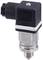 A pressure sensor with a black plastic housing and metal threading, suitable for measuring system pressure in various applications.