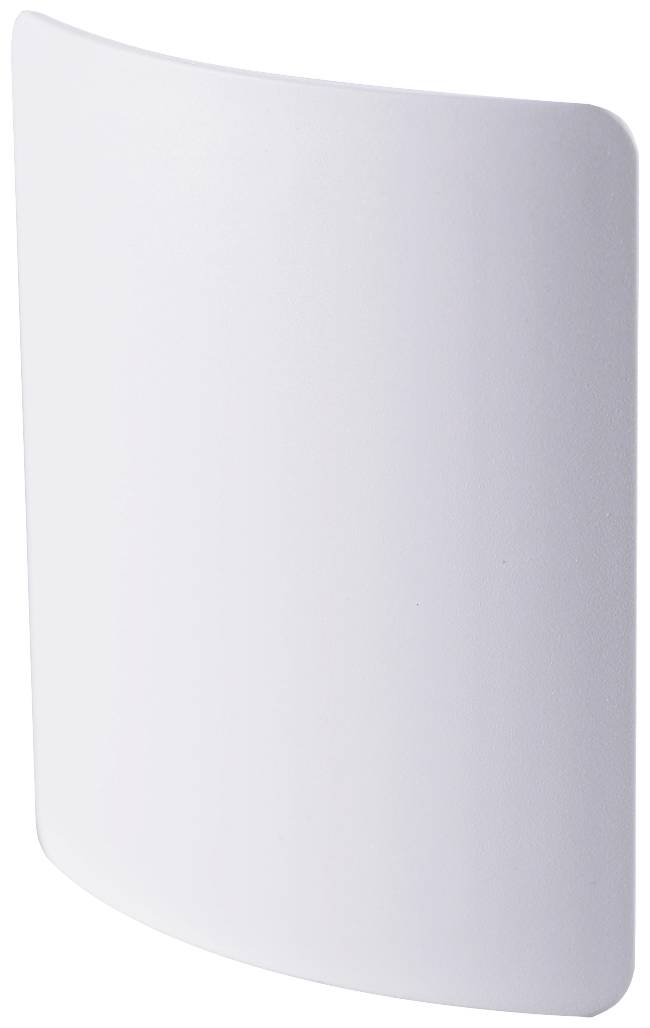 A white, arc-shaped object with a smooth surface.