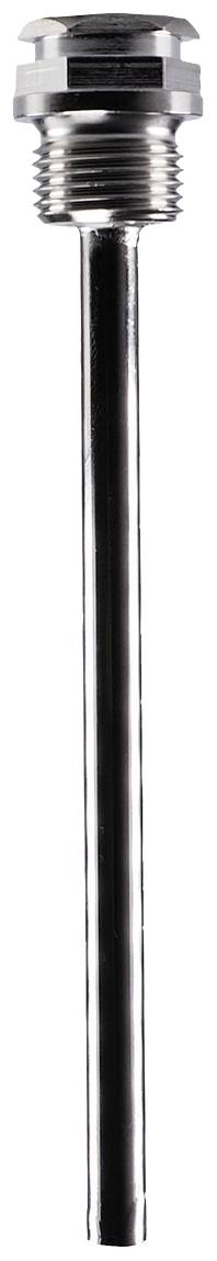 A long, silver metal rod with threading at one end, potentially a component for industrial or technical applications.