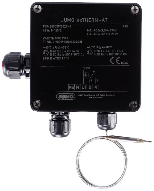 Jumo 60003365 Bang-bang Temperature monitor -20 up to 60 °C 16 A relay