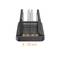 Adjustable black support that can hold devices with a width of 5 to 70 mm. Arrows indicate the extendable function.