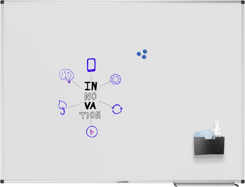 Legamaster Whiteboard UNITE (W x H) 120 cm x 90 cm White Smooth, Painted Incl. tray-2