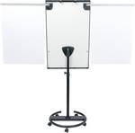 Legamaster UNIVERSAL TRIANGLE mobile flip chart, round base, black