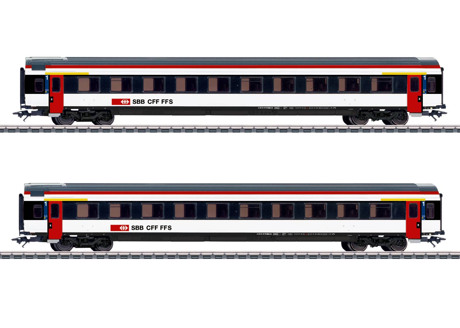Image of Maerklin 42154 H0 set of 2 passenger coaches EW IV of SBB