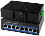 Industrial Gigabit Ethernet PoE switch, 8-port, 10/100/1000 Mbit/s.